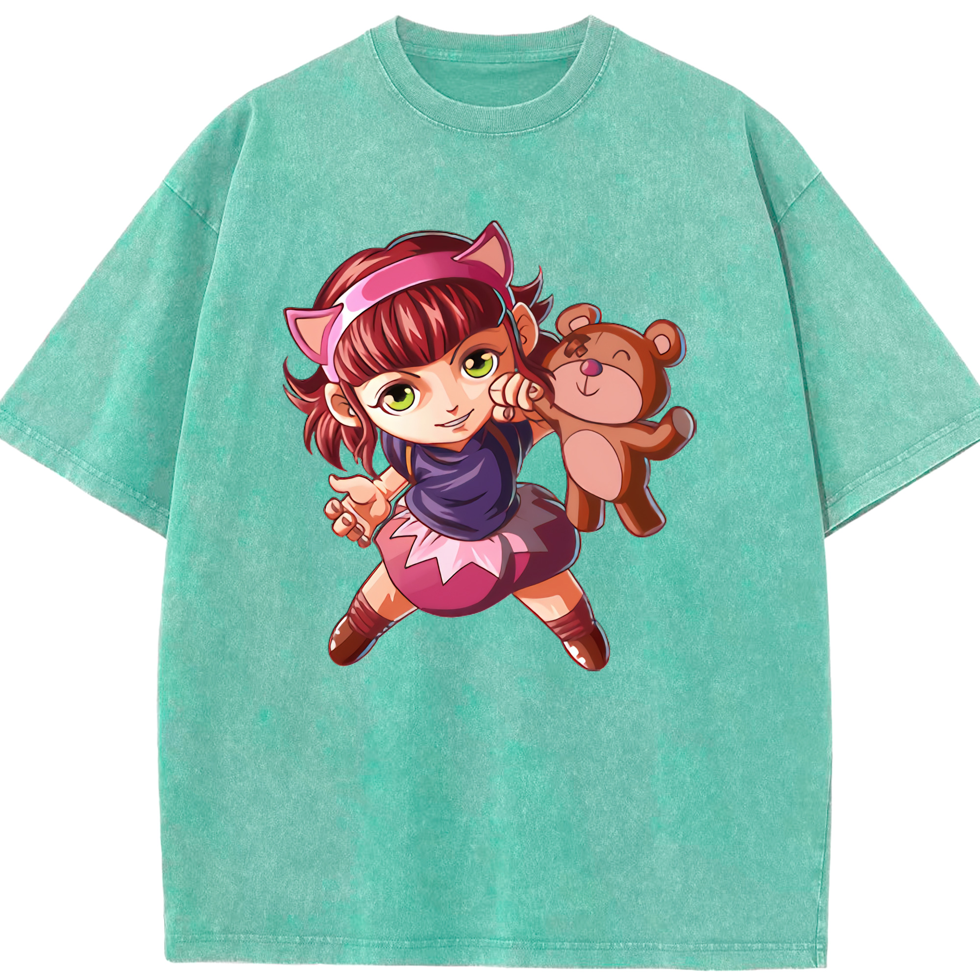 （画像用） リーグ・オブ・レジェンド League of Legends LOL 綿100% ヴィンテージ風 半袖Tシャツ（フロントプリント）